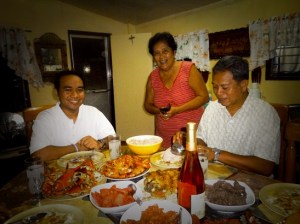 Fr Al (left) and Br Alex (right) in the home of a Don Bosco co-operator