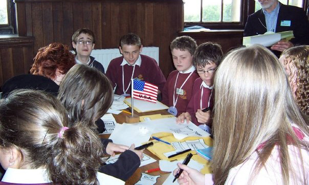 Attending a Fair Trade conference, aged 13, at Ushaw College in September 2004.